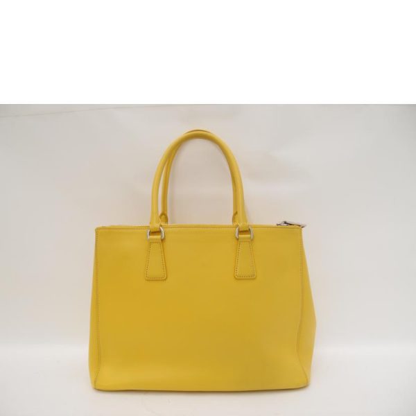 53488 2 Prada Leather 2way Handbag Yellow