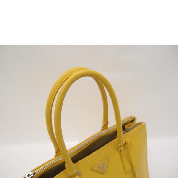 53488 4 Prada Leather 2way Handbag Yellow