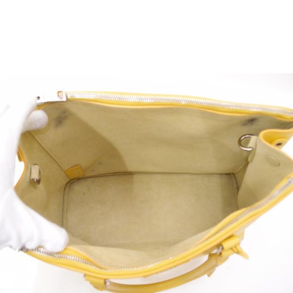 53488 5 Prada Leather 2way Handbag Yellow