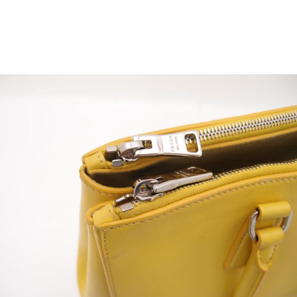 53488 7 Prada Leather 2way Handbag Yellow