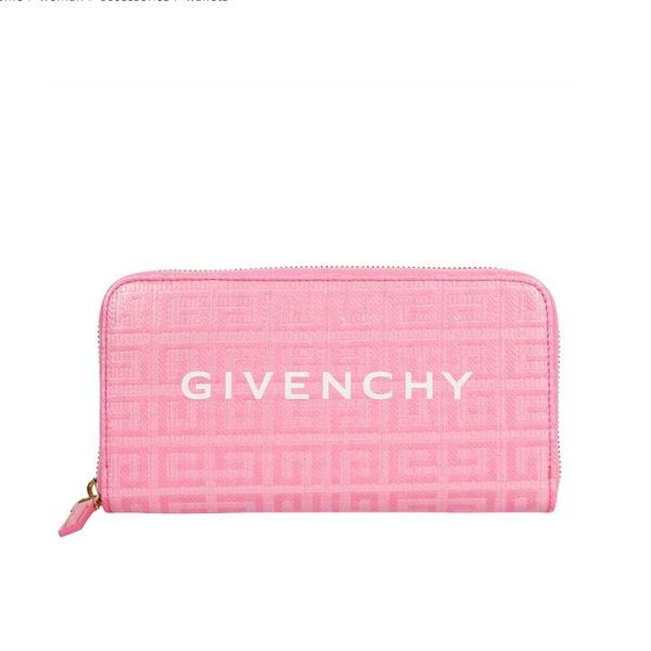 539 Givenchy Long Zip Wallet Light Pink