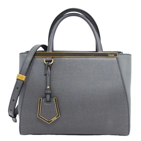 54335 1 Fendi Petit Toujour 2Way Shoulder Bag Gray