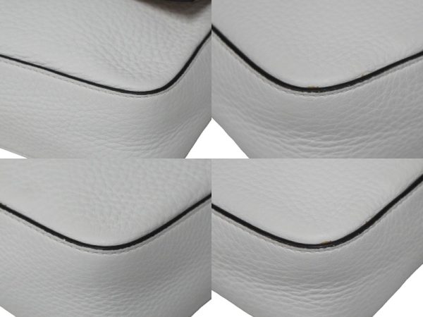 54924 d7 Fendi Mamma Bucket Selleria Leather Handbag White