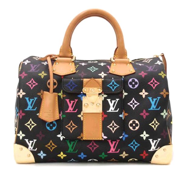 54973 1 Louis Vutton Noir 30 Speedy Bag Multicolor