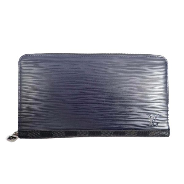 55238 1 Louis Vuitton Zippy Organizer NM Epi Damier Graphite