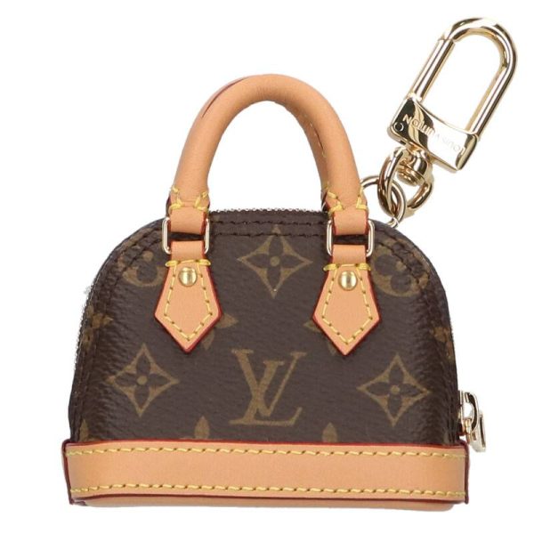 55278 240501 0318 1 Louis Vuitton Bag Charm Micro Alma Monogram Leather Bag Charm Brown