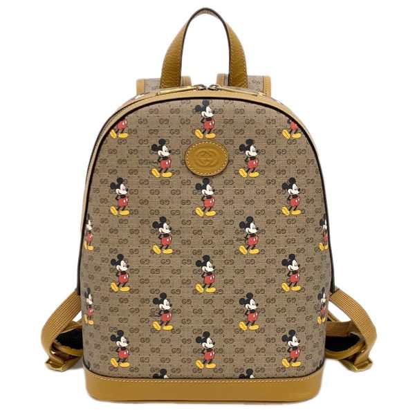 552884 8603 Gucci Small Backpack Mickey Mouse Mini GG Supreme Beige Ebony