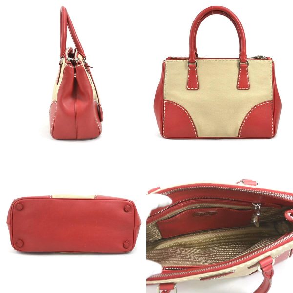 55625k 1 c Prada Handbag Crossbody Shoulder Bag RedBeige