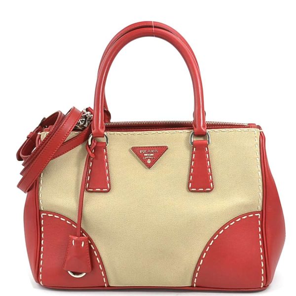 55625k Prada Handbag Crossbody Shoulder Bag RedBeige