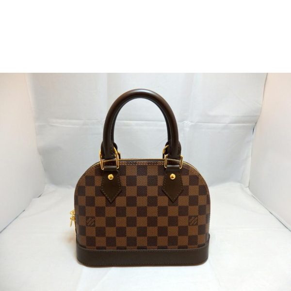 55669 2 Louis Vuitton Alma BB Leather Handbag Brown