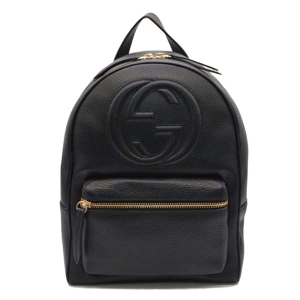 56168 1 Gucci Soho Interlocking G Chain Leather Backpack