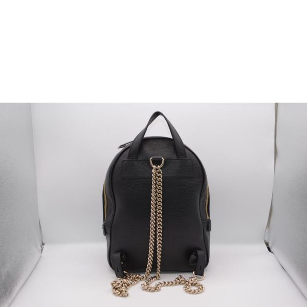 56168 2 Gucci Soho Interlocking G Chain Leather Backpack