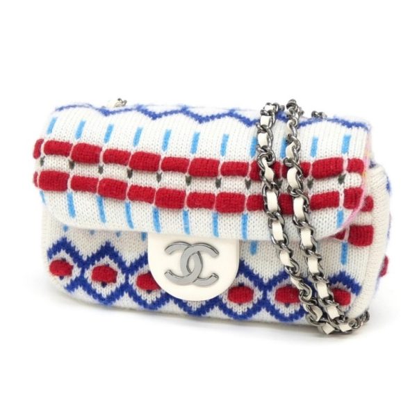 56880 1 Chanel Chain Shoulder Mini Knit Multi