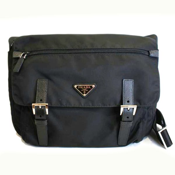 57035 1 Prada Nylon Shoulder Bag Black