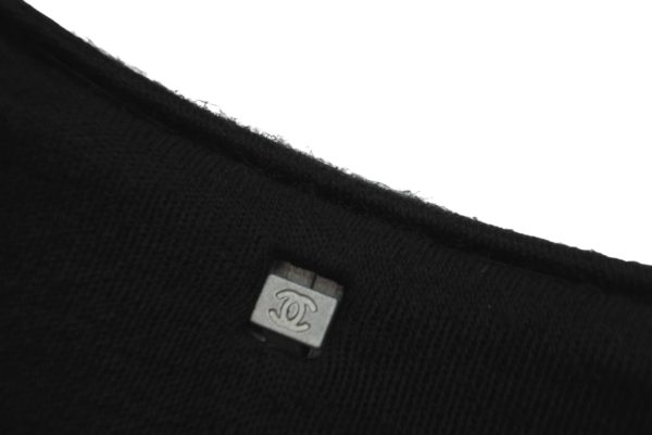 57126 d8 Chanel Shoulder Bag Cotton Jersey Black