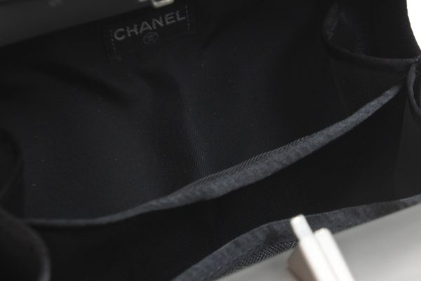 57126 d9 Chanel Shoulder Bag Cotton Jersey Black