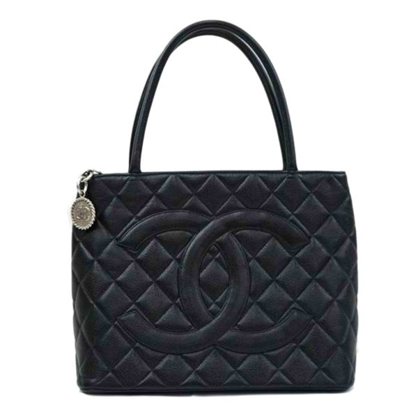 58231 1 Chanel Re Print Tote Bag Black