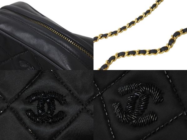 58679 d7 Chanel Chain Shoulder Bag Black