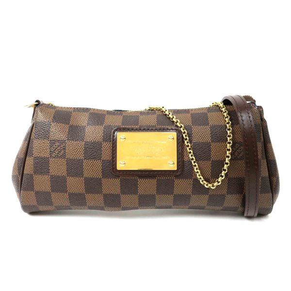 58983 1 Louis Vuitton Eva Damier Ebene 2Way Bag Chain Shoulder