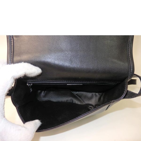 59628 5 Celine Vintage Leather Shoulder Bag Black