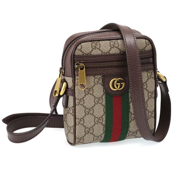 598127 96iwt 8745 Gucci Ophidia GG Shoulder Bag Ebony x Beige