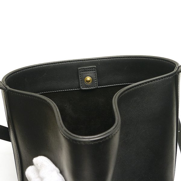 5h1354 9 Celine Small Bucket Cuir Triomphe Shoulder Bag Black