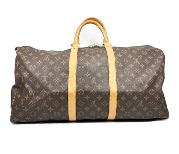 6 21 2 Louis Vuitton Boston Bag Travel Keepall 55 Brown