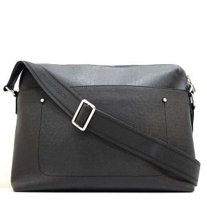 6 lv190414 4ta Prada Outlet Leather Shoulder Bag Nero Black