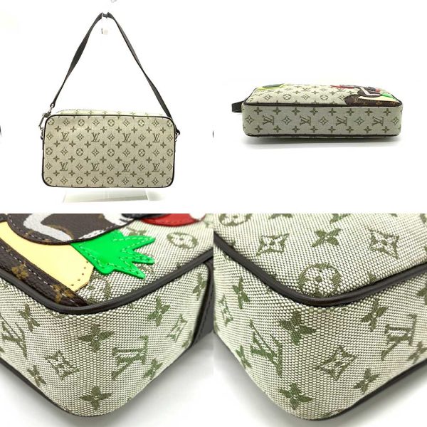 6 lv240216 3ta 01 Louis Vuitton Comte Douffe Pochette Monogram Mini Handbag Khaki Green