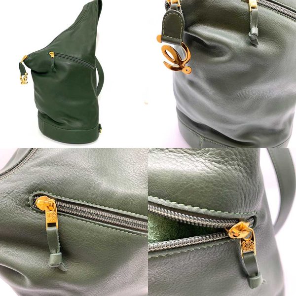 6 ot230929 1ta 03 Loewe Anton Shoulder Bag Khaki Green