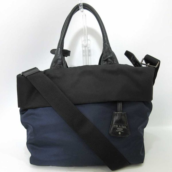 6 pr200121 1ta Prada Handbag Navy