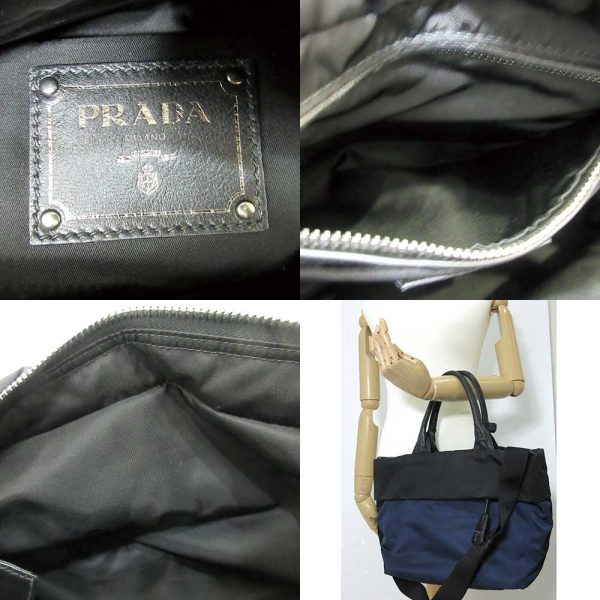 6 pr200121 1ta 06 Prada Handbag Navy