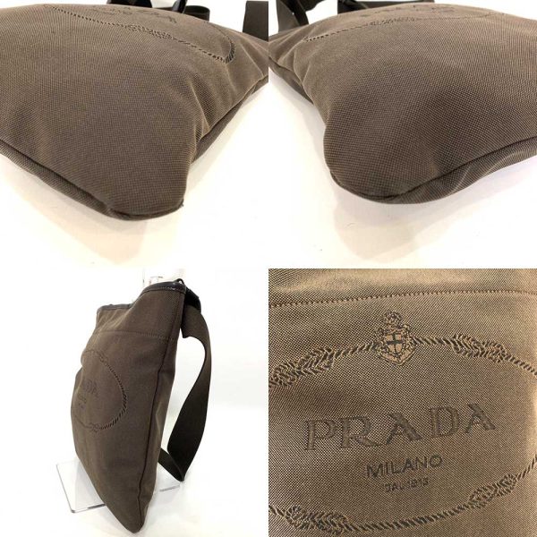 6 pr230812 1ta 03 Prada Shoulder Bag Brown Tea Crossbody Logo Embroidery