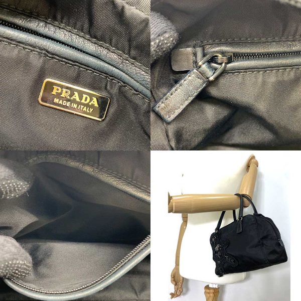 6 pr231117 1ta 07 Prada Evening Bear Triangle Handbag Nero Black