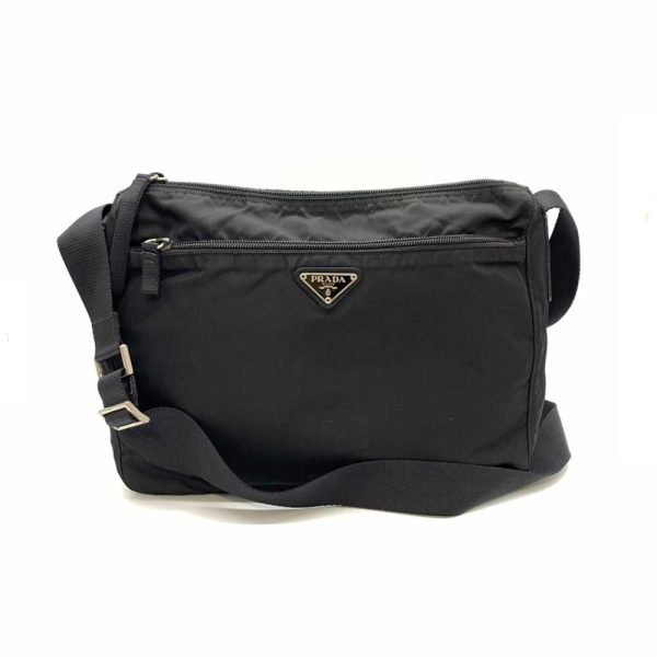 6 pr240209 2ta Prada Shoulder Bag Hardware Crossbody Nylon Black Silver