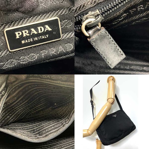 6 pr240209 2ta 06 Prada Shoulder Bag Hardware Crossbody Nylon Black Silver