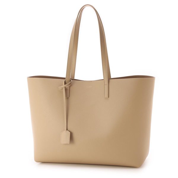 600281 csv0j 272102 Saint Laurent Shopping Tote Bag Beige