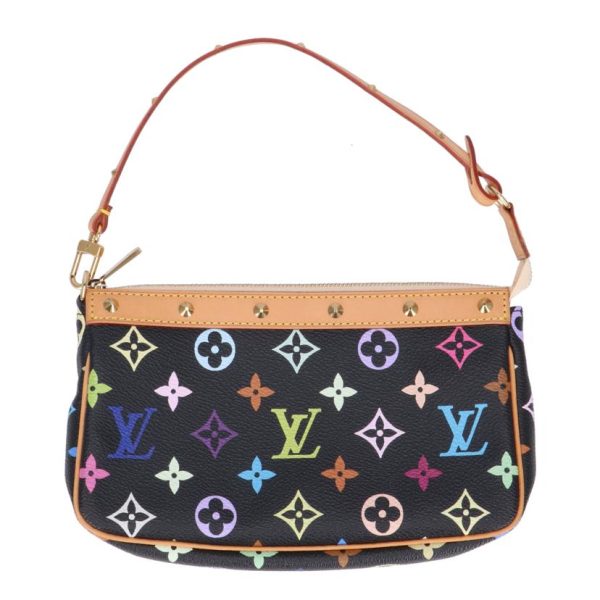 60720 1 Louis Vuitton Pochette Accessoire Monogram Multi Noir