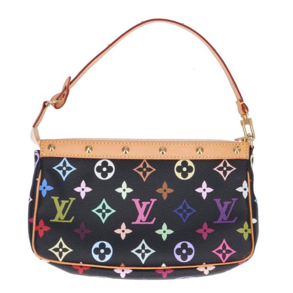 60720 2 Louis Vuitton Pochette Accessoire Monogram Multi Noir