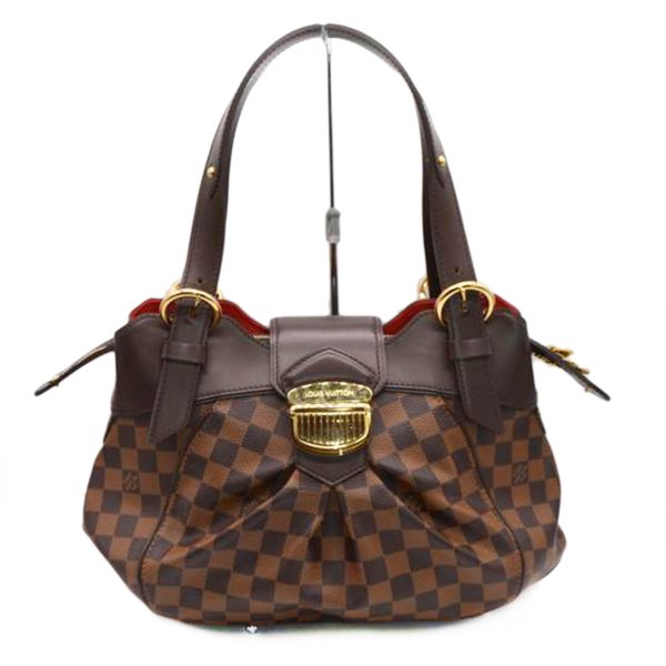 61038 1 Louis Vuitton Sistina Damier Shoulder Bag Brown