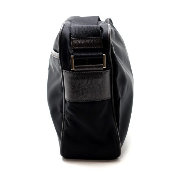 61080 8 4 Prada Shoulder Bag Nylon BlackBrown