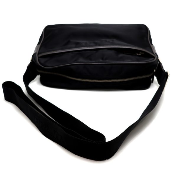 61080 8 5 Prada Shoulder Bag Nylon BlackBrown