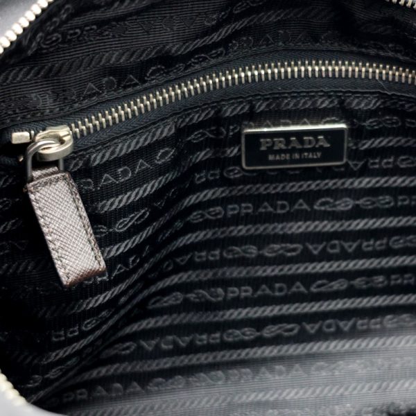 61080 8 8 Prada Shoulder Bag Nylon BlackBrown