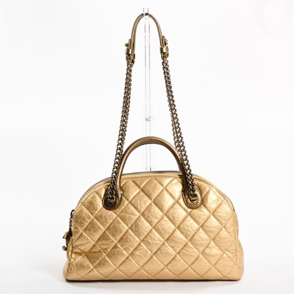 6111445 1 Chanel Bowling Bag Handbag Gold