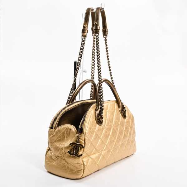 6111445 2 Chanel Bowling Bag Handbag Gold