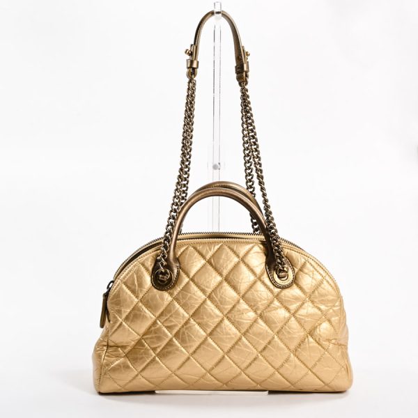 6111445 3 Chanel Bowling Bag Handbag Gold