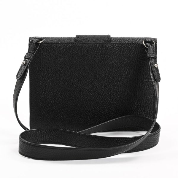 6121780 3 Fendi Flat Bucket Medium Shoulder Bag Black