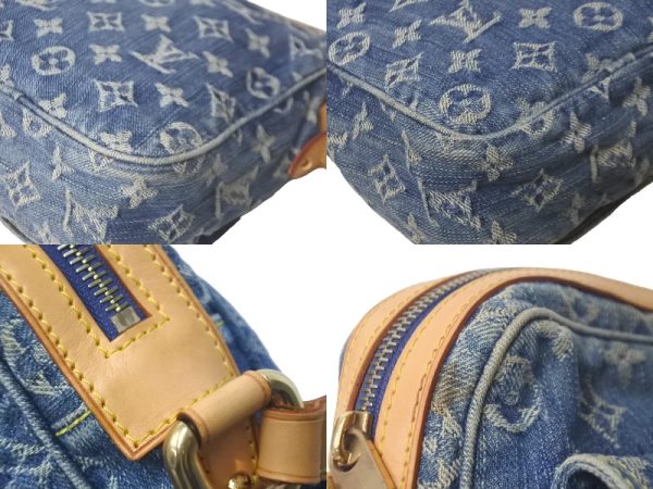 61395 d5 LOUIS VUITTON Camera Bag Monogram Denim