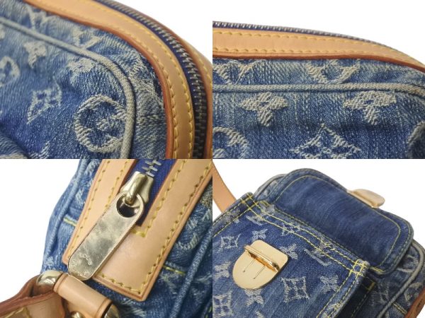 61395 d6 LOUIS VUITTON Camera Bag Monogram Denim