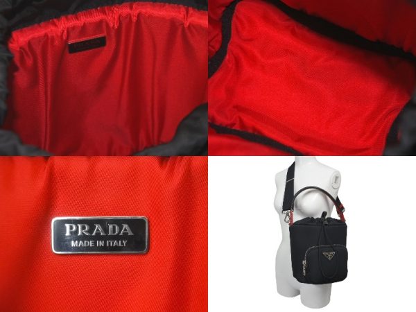 61401 d9 Prada Bucket Bag Black